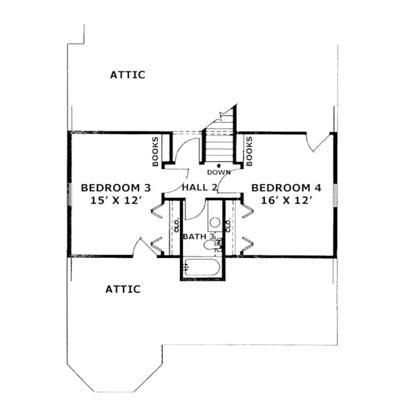 Country House Plan Second Floor - Lecoma Country Home 069D-0069 - Shop House Plans and More