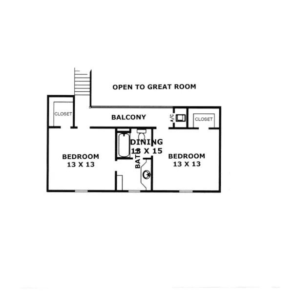 Farmhouse Plan Second Floor - Stryker Creek Farmhouse 069D-0072 - Shop House Plans and More