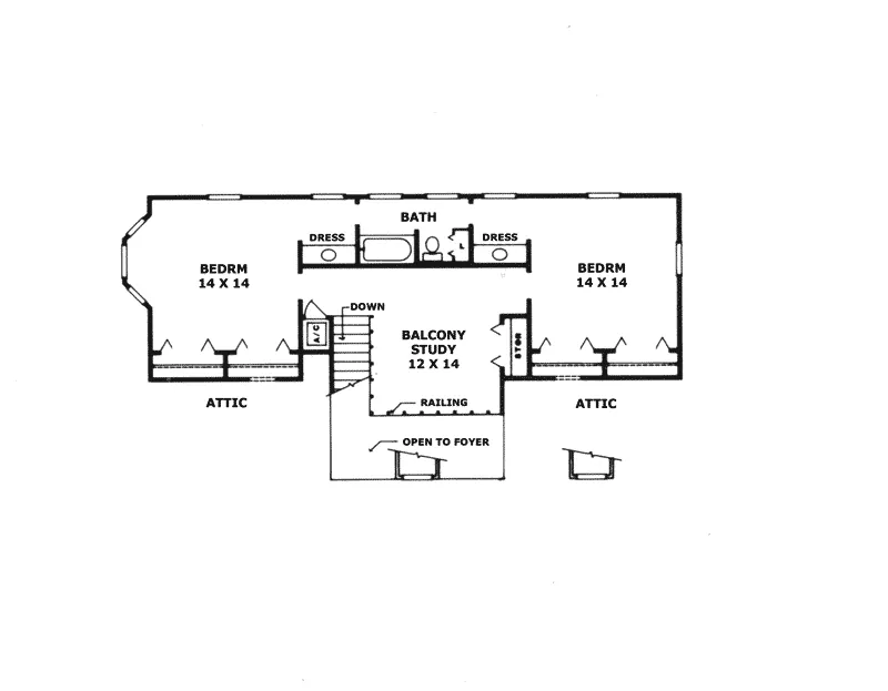 Country House Plan Second Floor - Celestial Ridge Country Home 069D-0076 - Search House Plans and More