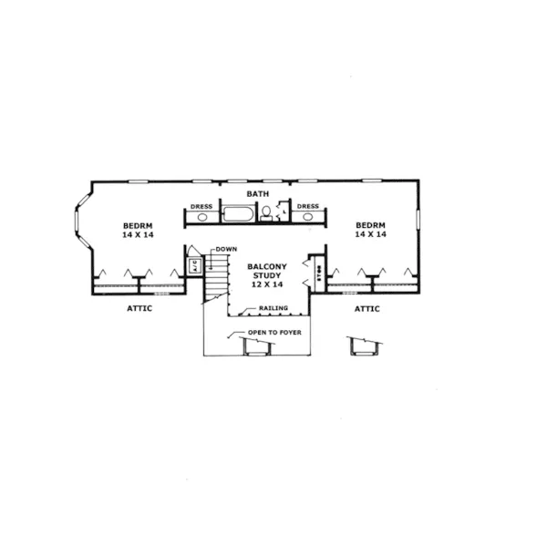 Country House Plan Second Floor - Celestial Ridge Country Home 069D-0076 - Search House Plans and More