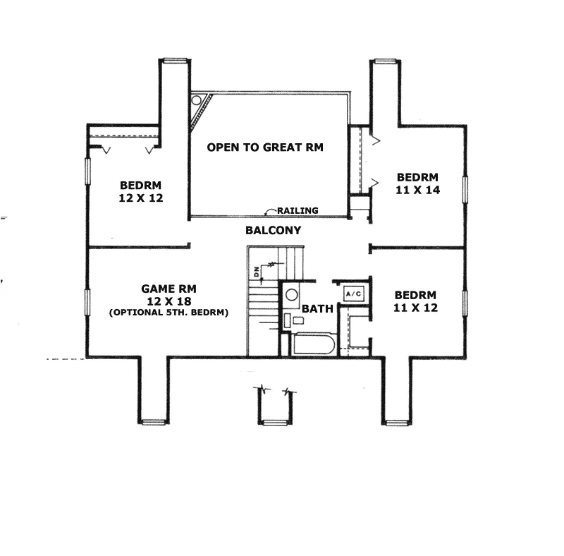 Country House Plan Second Floor - Shantay Cape Cod Home 069D-0077 - Shop House Plans and More