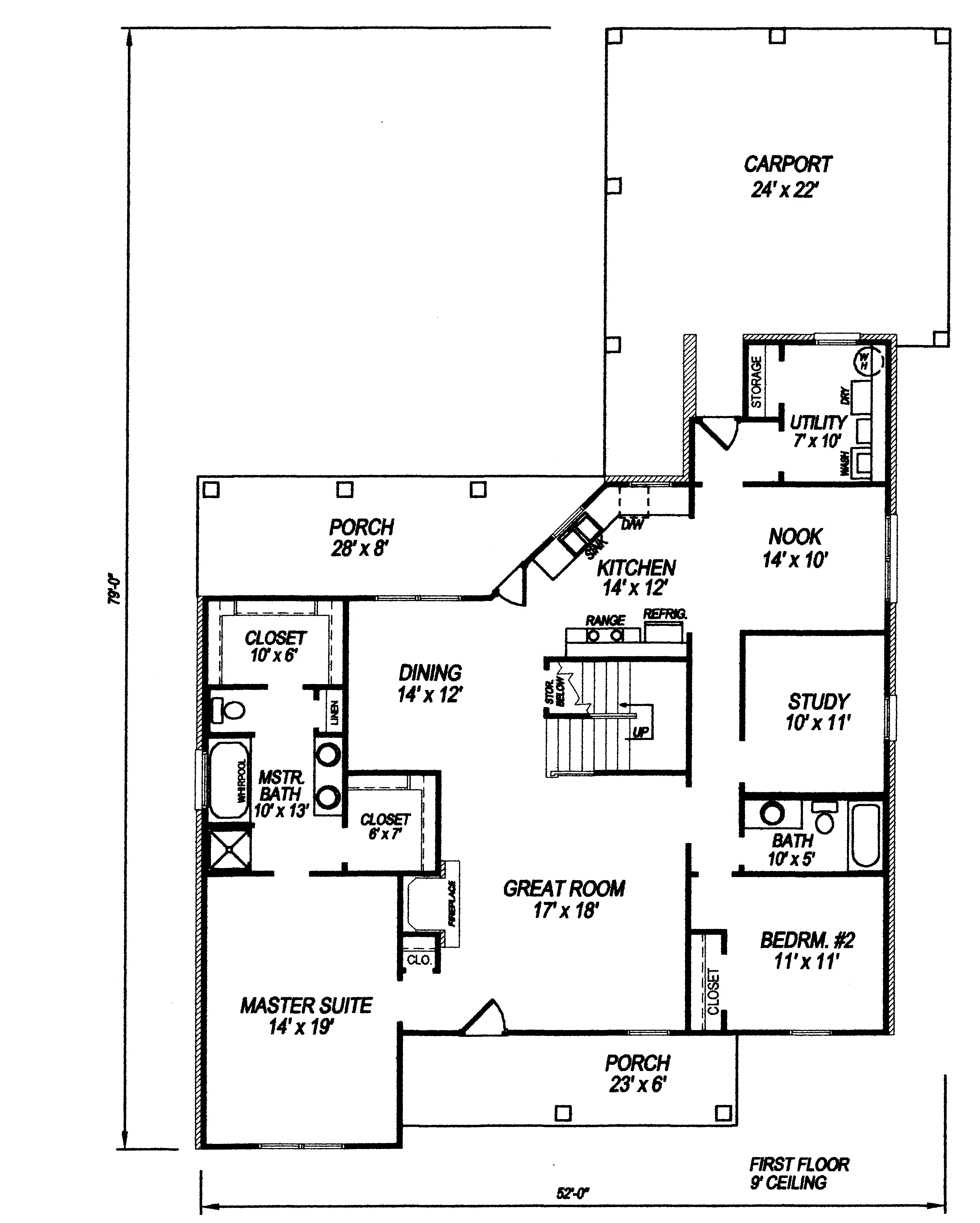 Country House Plan First Floor - Nancy Anne Cape Cod Style Home 069D-0096 - Shop House Plans and More