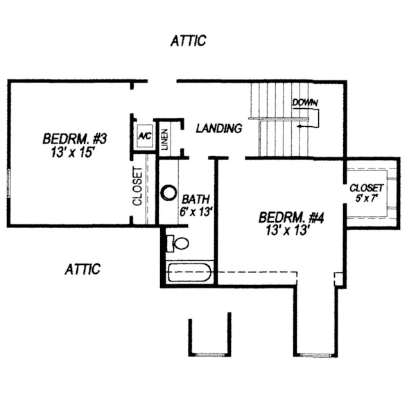 Cape Cod & New England House Plan Second Floor - Nancy Anne Cape Cod Style Home 069D-0096 - Shop House Plans and More