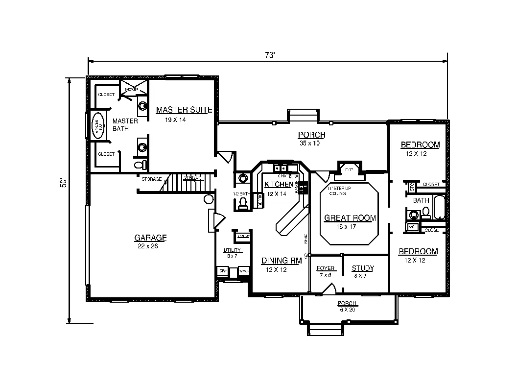 Country House Plan First Floor - Champagne Place Country Home 069D-0101 - Search House Plans and More