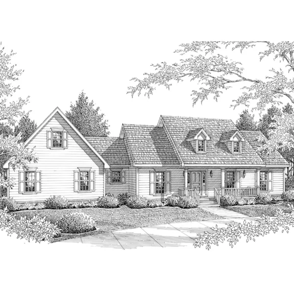 Country House Plan Front of Home - Turquoise Hill Country Home 069D-0103 - Shop House Plans and More