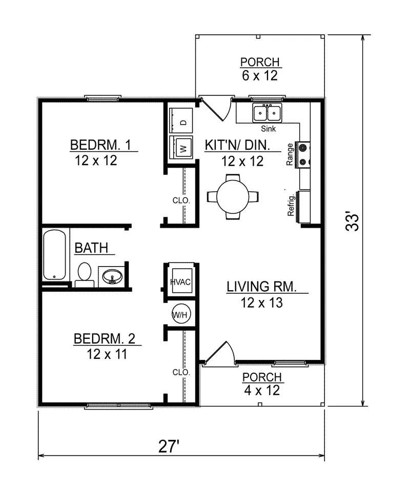 Traditional House Plan First Floor - Lancelot Cove Cottage Home 069D-0105 - Shop House Plans and More