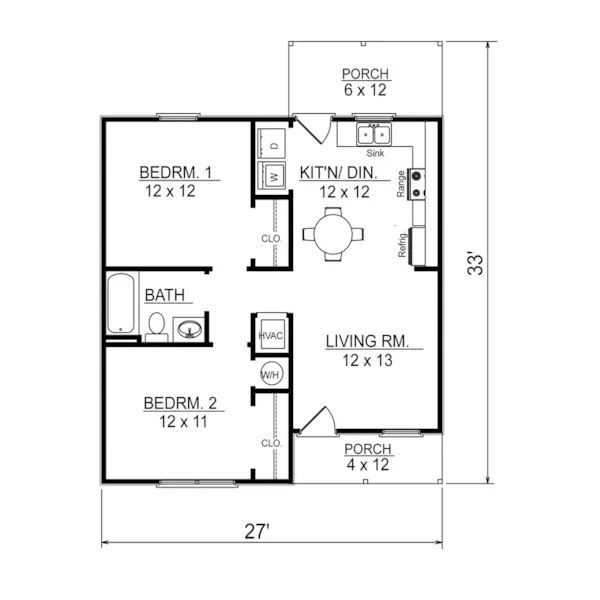 Vacation House Plan First Floor - Lancelot Cove Cottage Home 069D-0105 - Shop House Plans and More