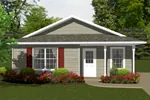 Ranch House Plan Front of Home - Lancelot Cove Cottage Home 069D-0105 - Shop House Plans and More