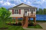 Beach & Coastal House Plan Front of Home - Grand Isle Coastal Cottage Home 069D-0106 - Search House Plans and More