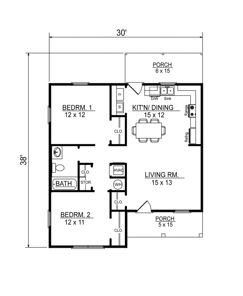Cabin & Cottage House Plan First Floor - Tarantino Palm Vacation Home 069D-0107 - Shop House Plans and More