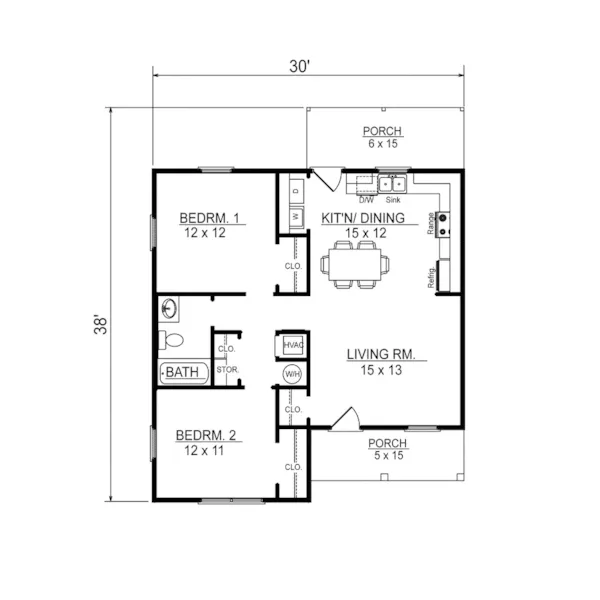 Traditional House Plan First Floor - Tarantino Palm Vacation Home 069D-0107 - Shop House Plans and More