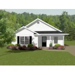 Cabin & Cottage House Plan Front of House 069D-0107