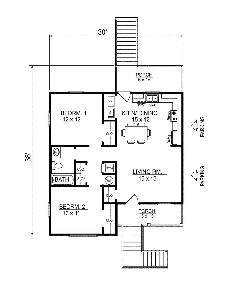 Traditional House Plan First Floor - Lilburn Bay Coastal Beach Home 069D-0108 - Shop House Plans and More