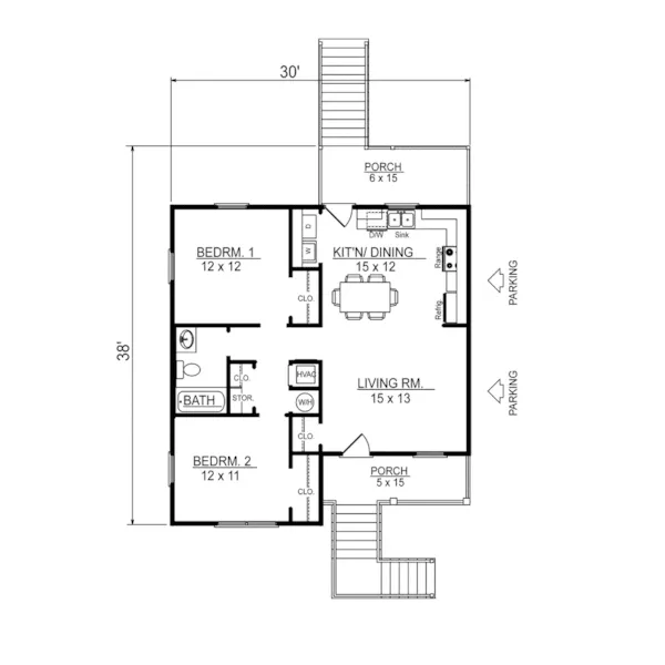 Lowcountry House Plan First Floor - Lilburn Bay Coastal Beach Home 069D-0108 - Shop House Plans and More