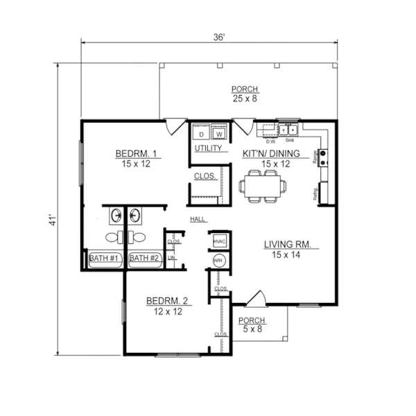 Florida House Plan First Floor - Maple Brook Sunbelt Home 069D-0109 - Shop House Plans and More