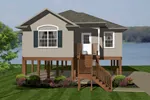 Lowcountry House Plan Front of Home - Lilac Waterfront Ranch Home 069D-0110 - Shop House Plans and More