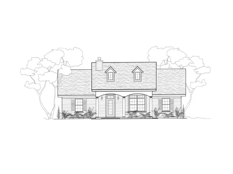 Traditional House Plan Front of Home - Marilyn Place Ranch Home 069D-0113 - Shop House Plans and More