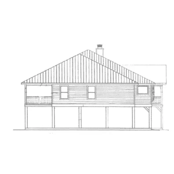 Ranch House Plan Left Elevation - Talani Beach Vacation Home 069D-0116 - Shop House Plans and More