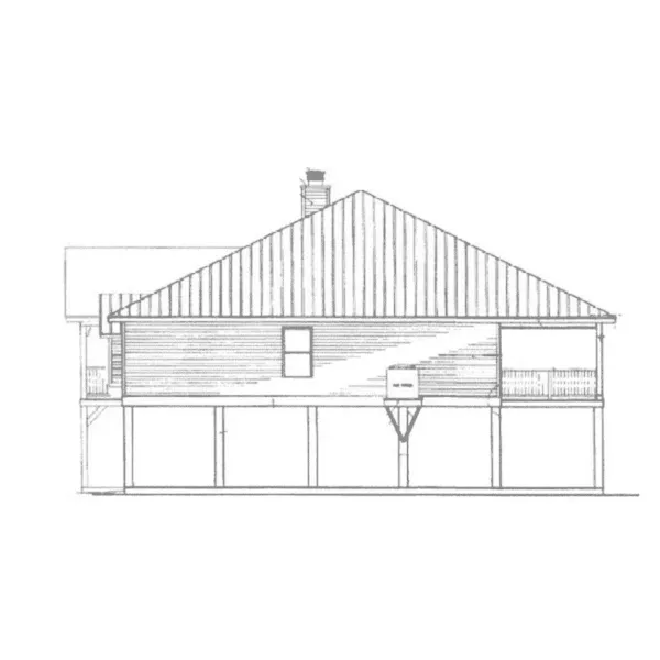 Ranch House Plan Right Elevation - Talani Beach Vacation Home 069D-0116 - Shop House Plans and More