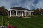 Ranch House Plan Front of Home - Greenbank Ranch Home 069D-0117 - Search House Plans and More