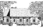 Ranch House Plan Front of Home - Sperry Acadian Ranch Home 069D-0119 - Shop House Plans and More