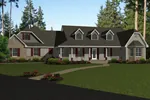Ranch House Plan Front of Home - Berney Country Home 069D-0123 - Search House Plans and More