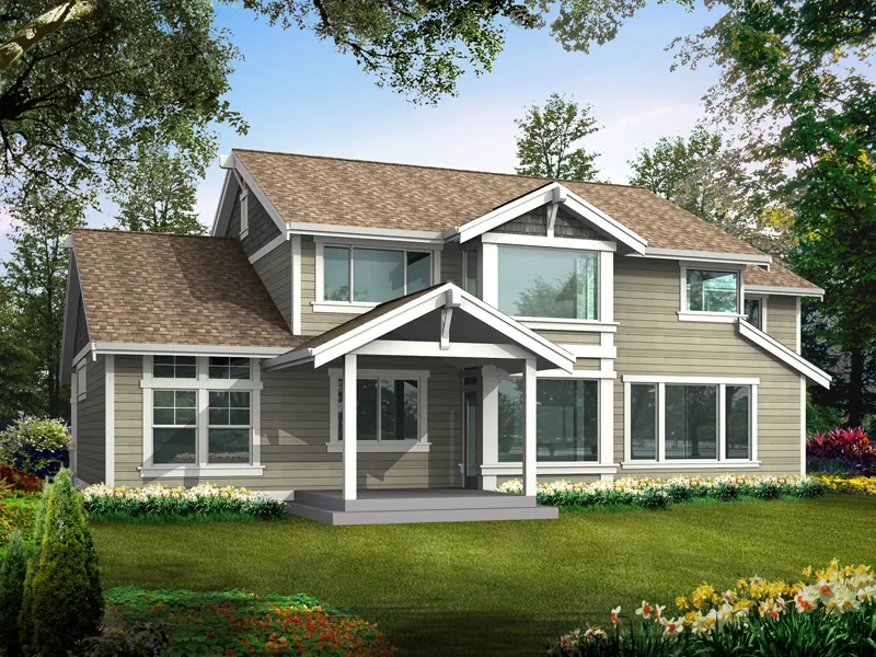 Shingle House Plan Color Image of House - Gadwell Way Craftsman Home 071D-0001 - Search House Plans and More