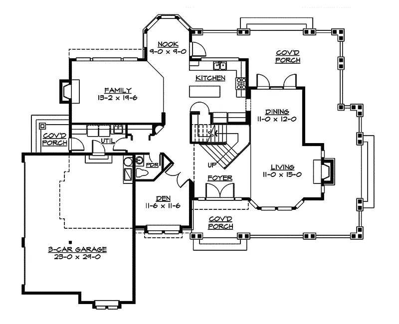 Modern House Plan First Floor - Huntercreek Southern Lake Home 071D-0002 - Search House Plans and More