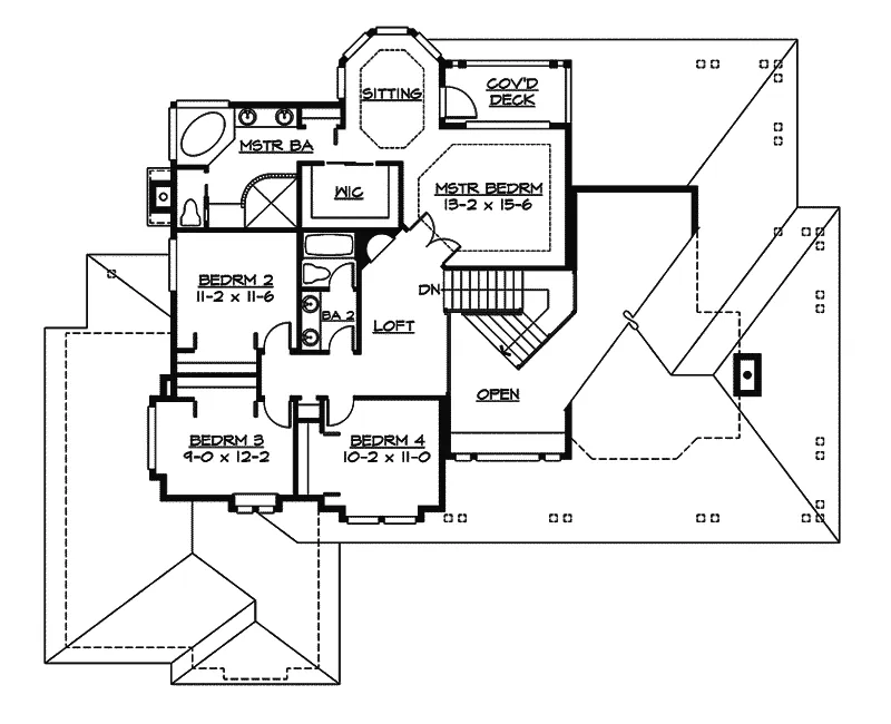 Southern House Plan Second Floor - Huntercreek Southern Lake Home 071D-0002 - Search House Plans and More