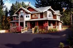 Arts & Crafts House Plan Front of Home - Rooney Craftsman Home 071D-0003 - Shop House Plans and More