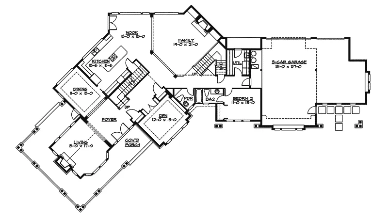 Shingle House Plan First Floor - Darren Ridge Luxury Home 071D-0009 - Search House Plans and More