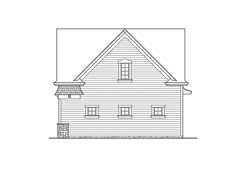 Traditional House Plan Rear Elevation - McCormack Spring Stylish Home 071D-0012 - Shop House Plans and More