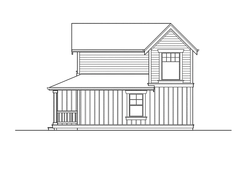 Craftsman House Plan Right Elevation - Lyndale Country Home 071D-0013 - Shop House Plans and More