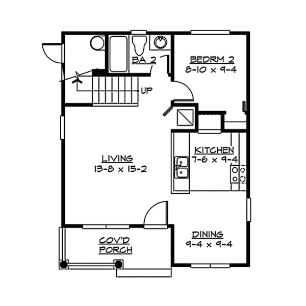 Shingle House Plan First Floor - Rhapsody Country Bungalow Home 071D-0014 - Shop House Plans and More