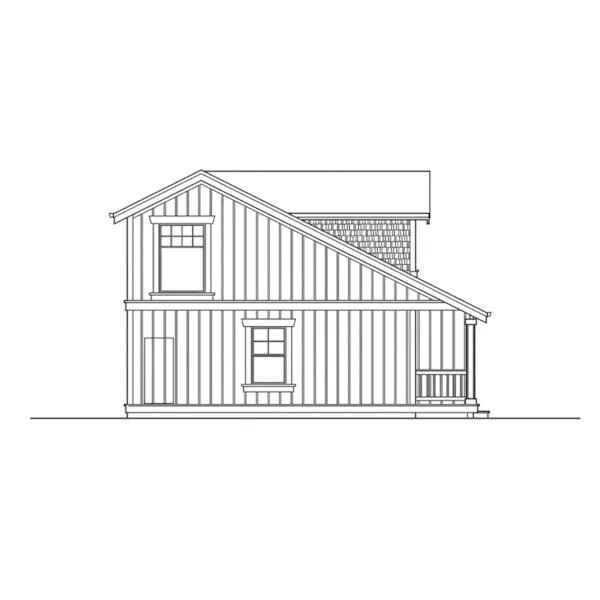 Shingle House Plan Left Elevation - Rhapsody Country Bungalow Home 071D-0014 - Shop House Plans and More