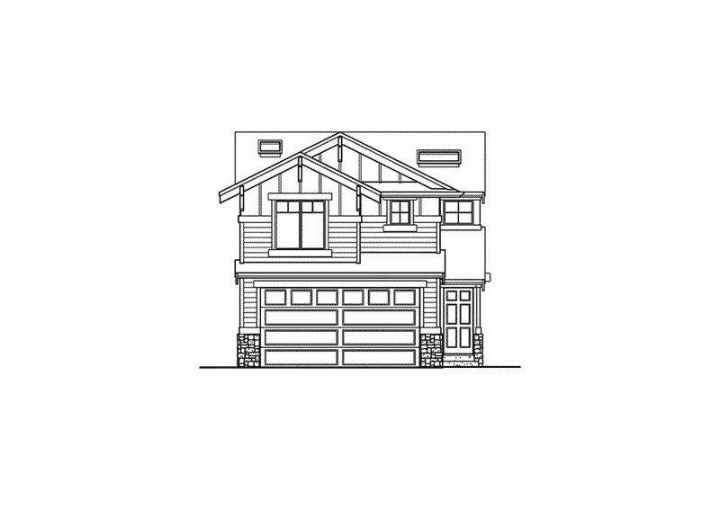 Tudor House Plan Front Elevation - Foxhollow Narrow Lot Home 071D-0016 - Search House Plans and More