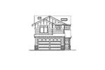 Modern House Plan Front Elevation - Foxhollow Narrow Lot Home 071D-0016 - Search House Plans and More