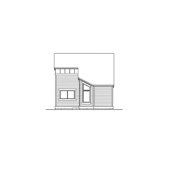 Modern House Plan Rear Elevation - Foxhollow Narrow Lot Home 071D-0016 - Search House Plans and More