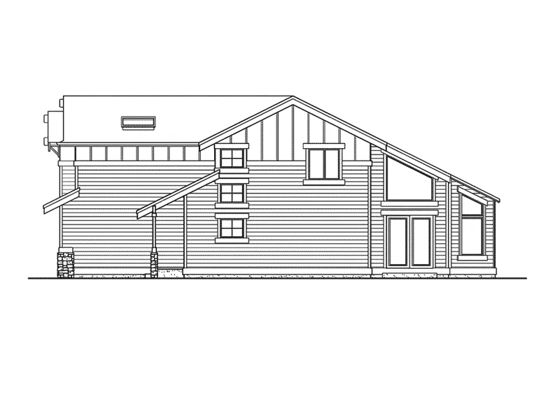 Tudor House Plan Right Elevation - Foxhollow Narrow Lot Home 071D-0016 - Search House Plans and More