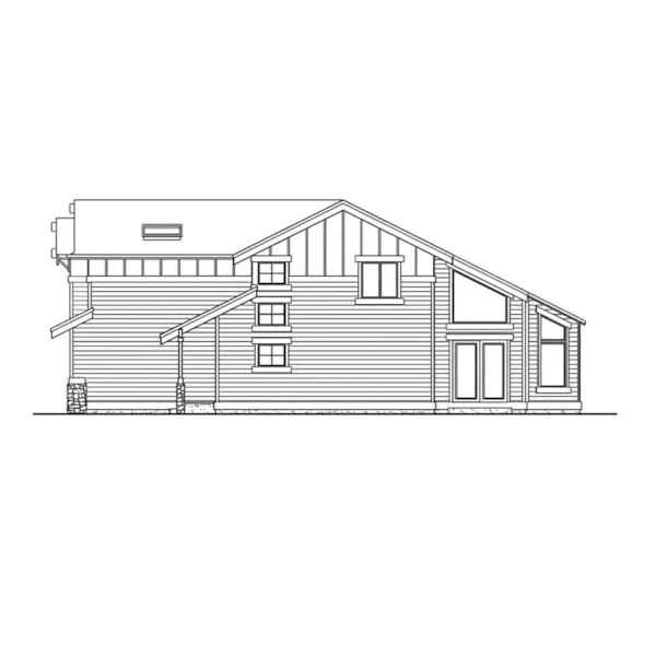 Modern House Plan Right Elevation - Foxhollow Narrow Lot Home 071D-0016 - Search House Plans and More