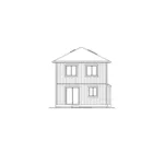 Traditional House Plan Rear Elevation - Hinson Hill Narrow Lot Home 071D-0017 - Search House Plans and More