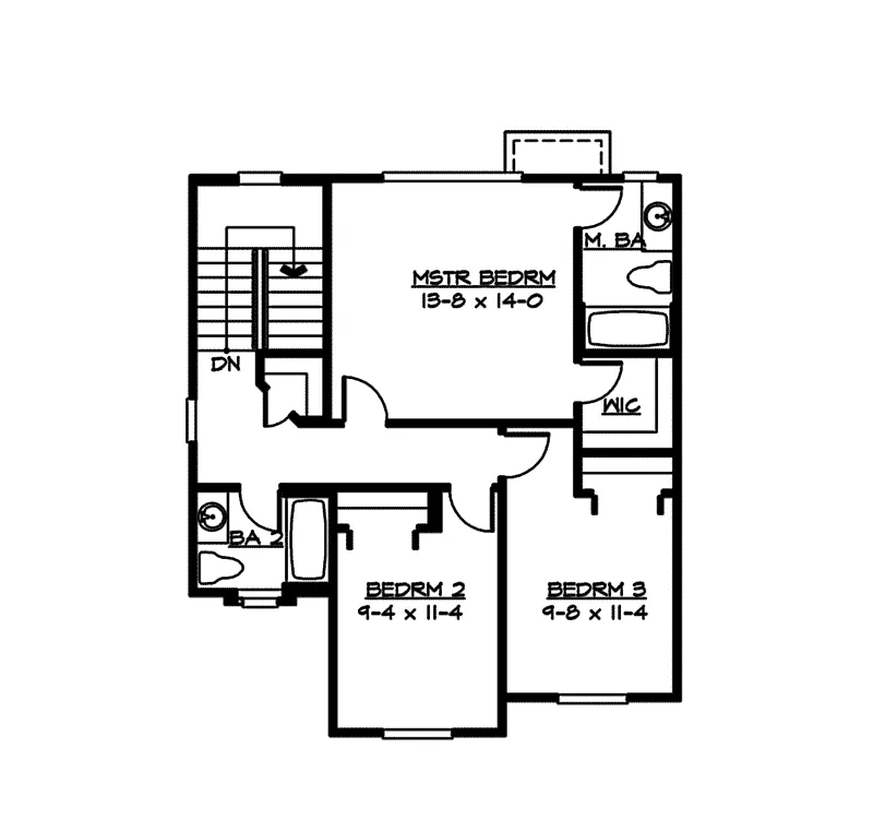 Contemporary House Plan Second Floor - Killearn Prairie Style Home 071D-0018 - Search House Plans and More