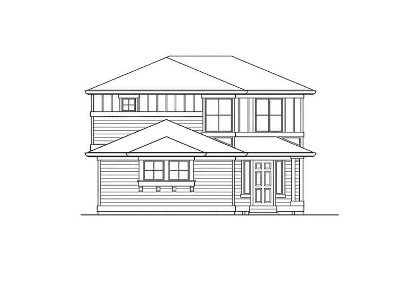 Modern House Plan Front Elevation - Luckystone Prairie Style Home 071D-0022 - Shop House Plans and More