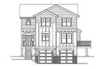 Modern House Plan Front Elevation - Orion Way Narrow Lot Home 071D-0024 - Shop House Plans and More