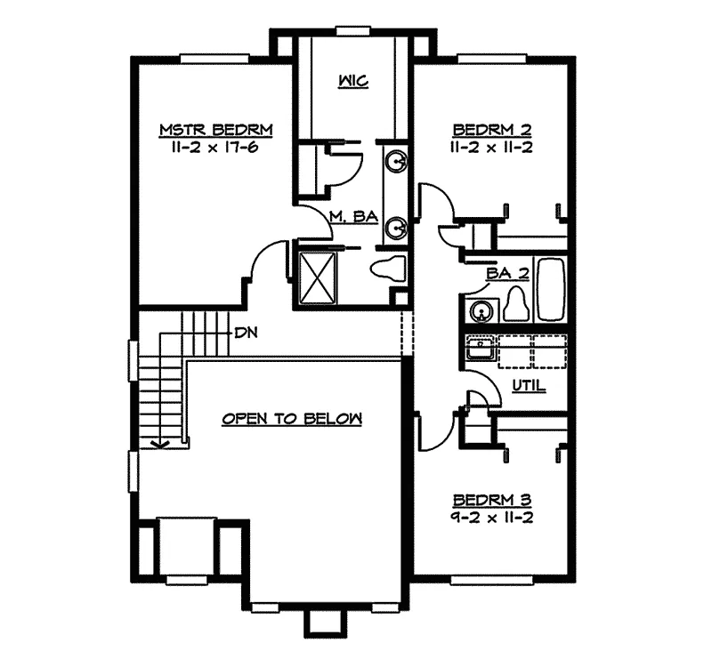 Contemporary House Plan Second Floor - Welford European Home 071D-0027 - Shop House Plans and More
