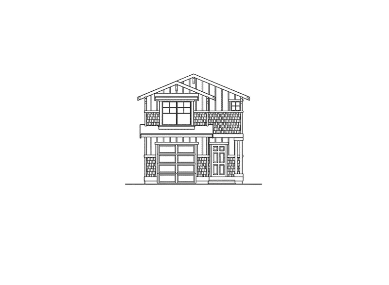 Traditional House Plan Front Elevation - Hagemeister Modern Style Home 071D-0029 - Search House Plans and More