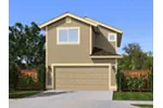 Traditional House Plan Rear Photo 01 - Lunnenberg Narrow Lot Home 071D-0030 - Shop House Plans and More