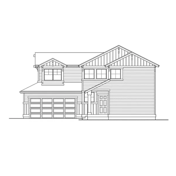 Traditional House Plan Right Elevation - Emerald Bend Craftsman Home 071D-0031 - Search House Plans and More