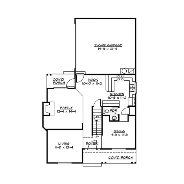 Traditional House Plan First Floor - Lyndover Country Home 071D-0033 - Shop House Plans and More