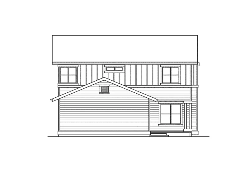 Country House Plan Rear Elevation - Lyndover Country Home 071D-0033 - Shop House Plans and More